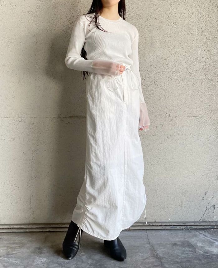 シアーレイヤードスリーブニット(3色)