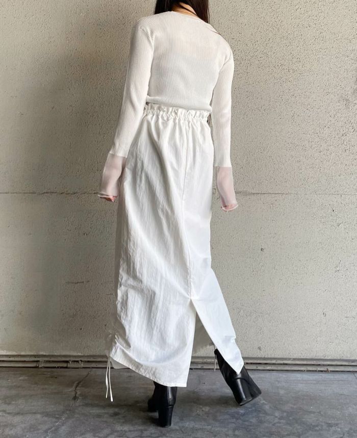 シアーレイヤードスリーブニット(3色)