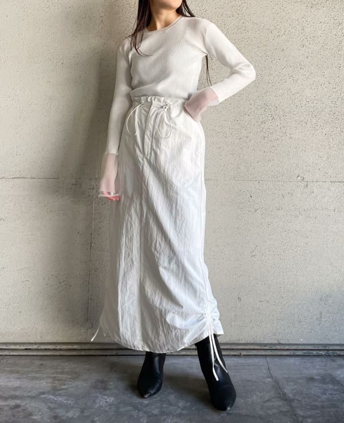 ドロストナイロンスカート(3色)