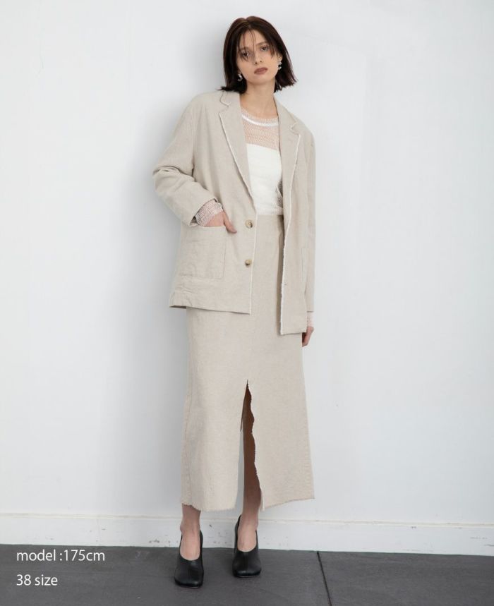 コットンリネンオーバージャケット(2色)