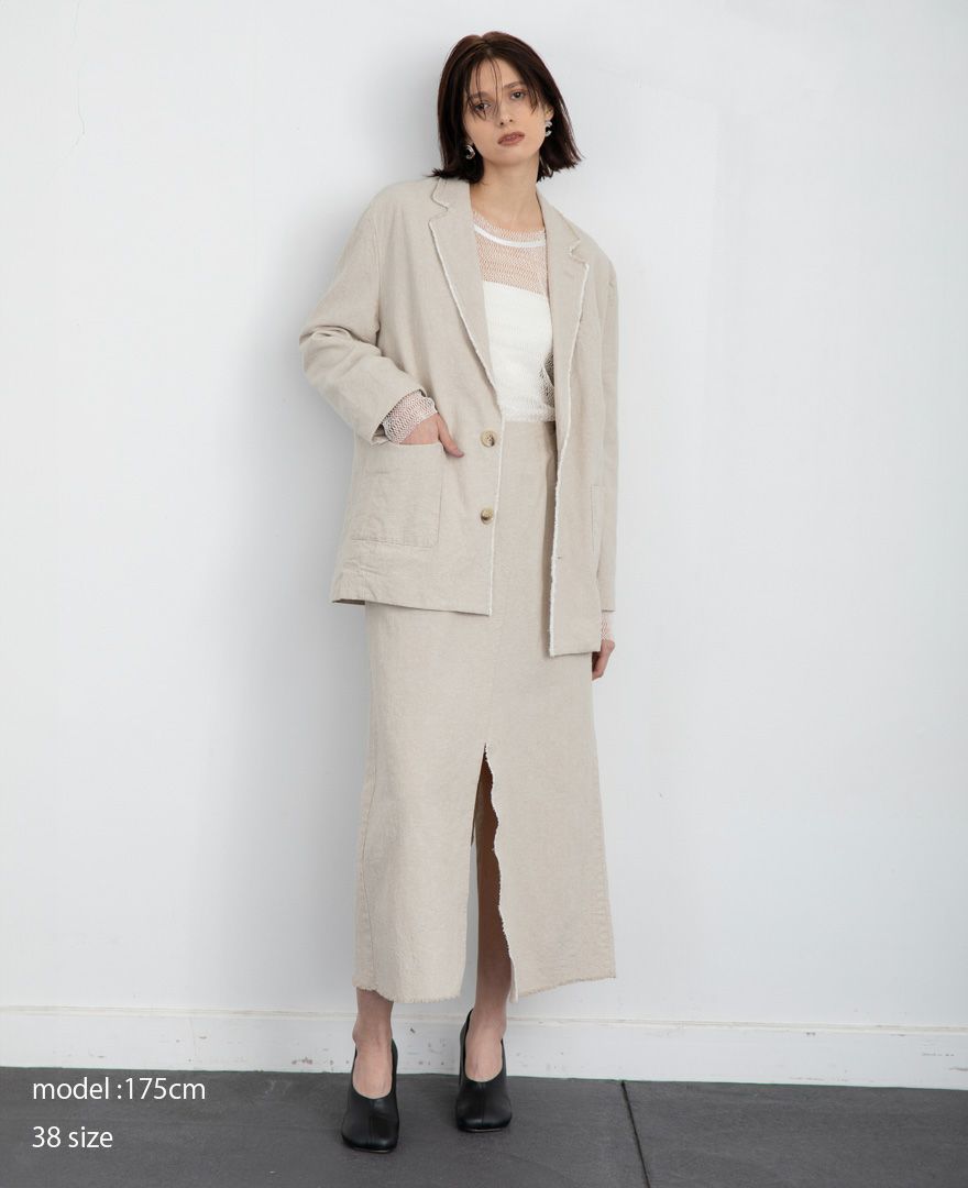 コットンリネンオーバージャケット(2色)