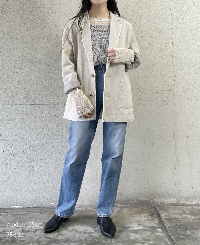 コットンリネンオーバージャケット(2色)