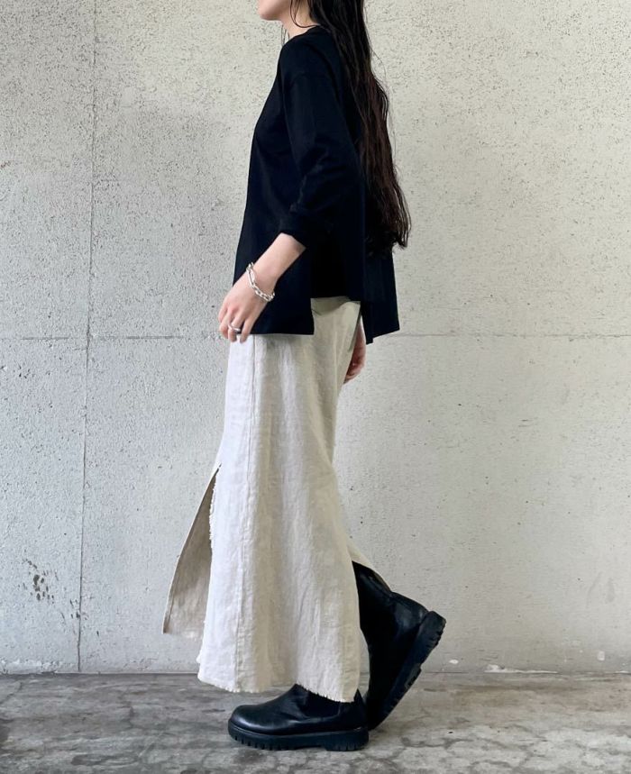 コットンリネンスカ―ト(2色)