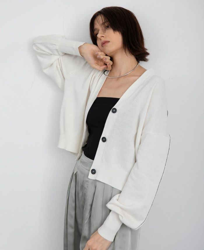 フラットパターンコットンカーディガン(3色)