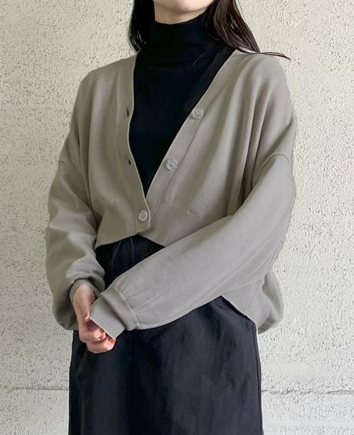 フラットパターンコットンカーディガン(3色)