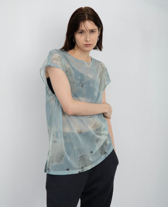 プリントチュールプルオーバー(2色)