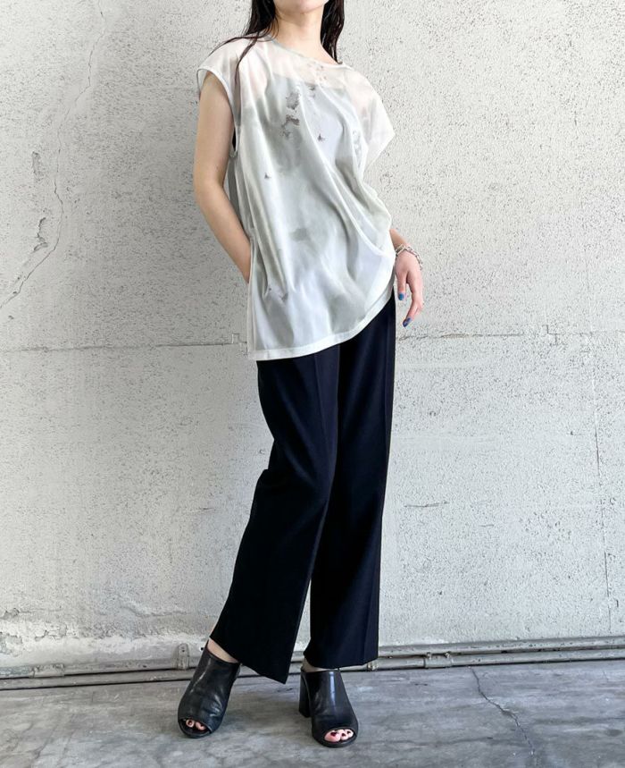 プリントチュールプルオーバー(2色)