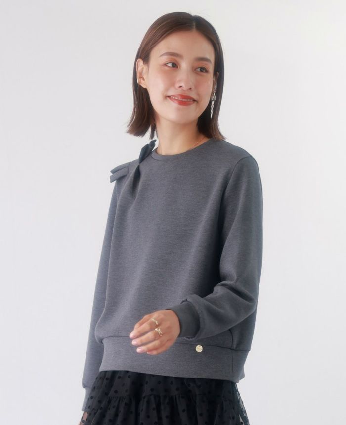 極美品 エンフォルド ドレープスリーブプルオーバー コクーンボリューム袖 38 30%OFF】肩リボンダンボールプルオーバー / TRECODE公式通販