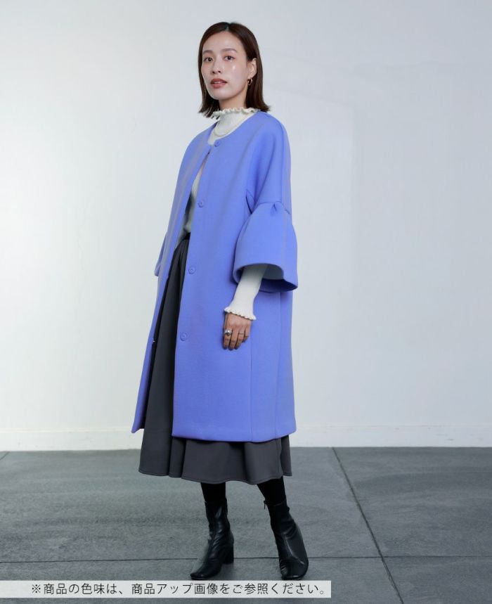 TRECODE トレコード 着心地ラクちん軽量な大人可愛いポワン袖コート