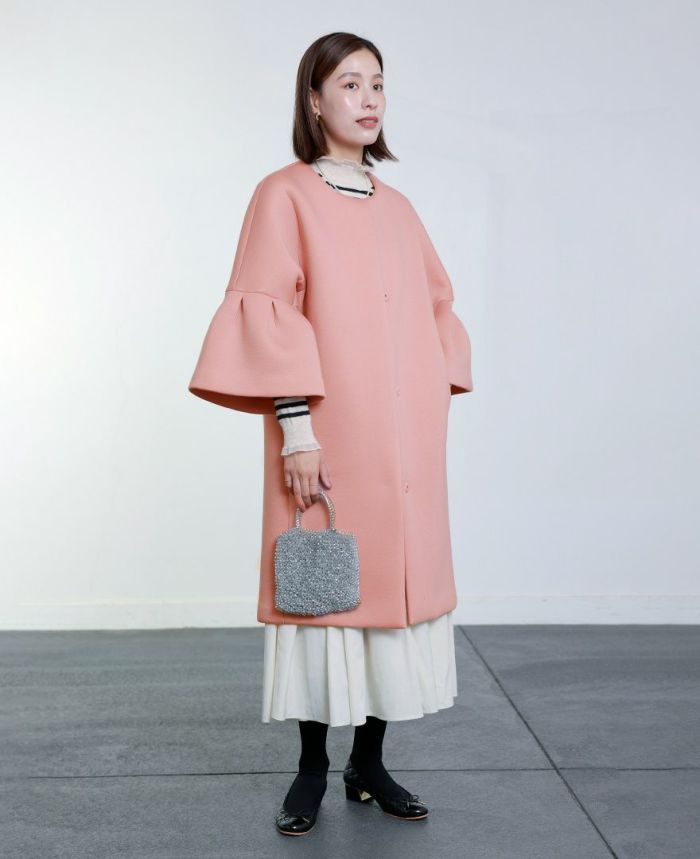 TRECODE トレコード 着心地ラクちん軽量な大人可愛いポワン袖コート