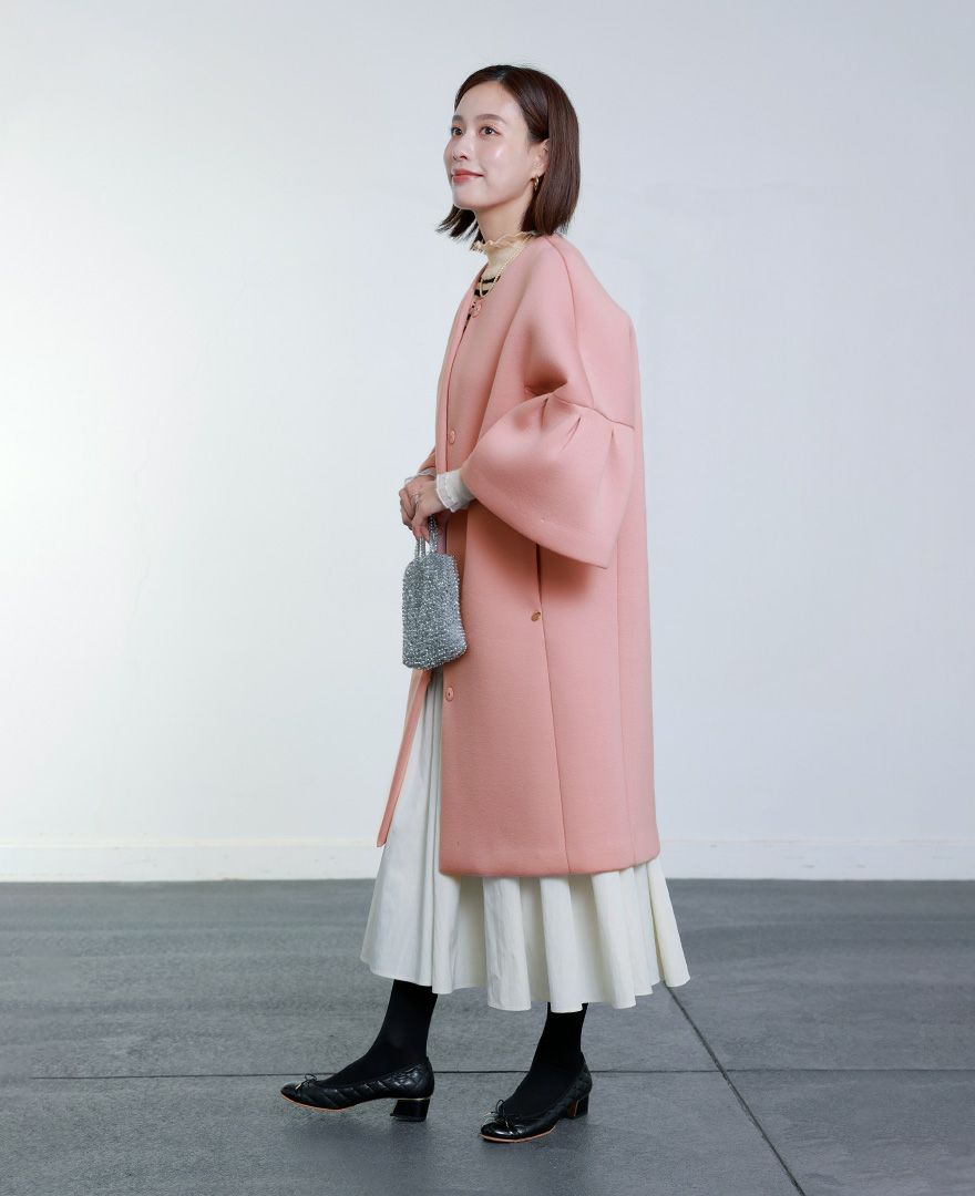 TRECODE トレコード 着心地ラクちん軽量な大人可愛いポワン袖コート