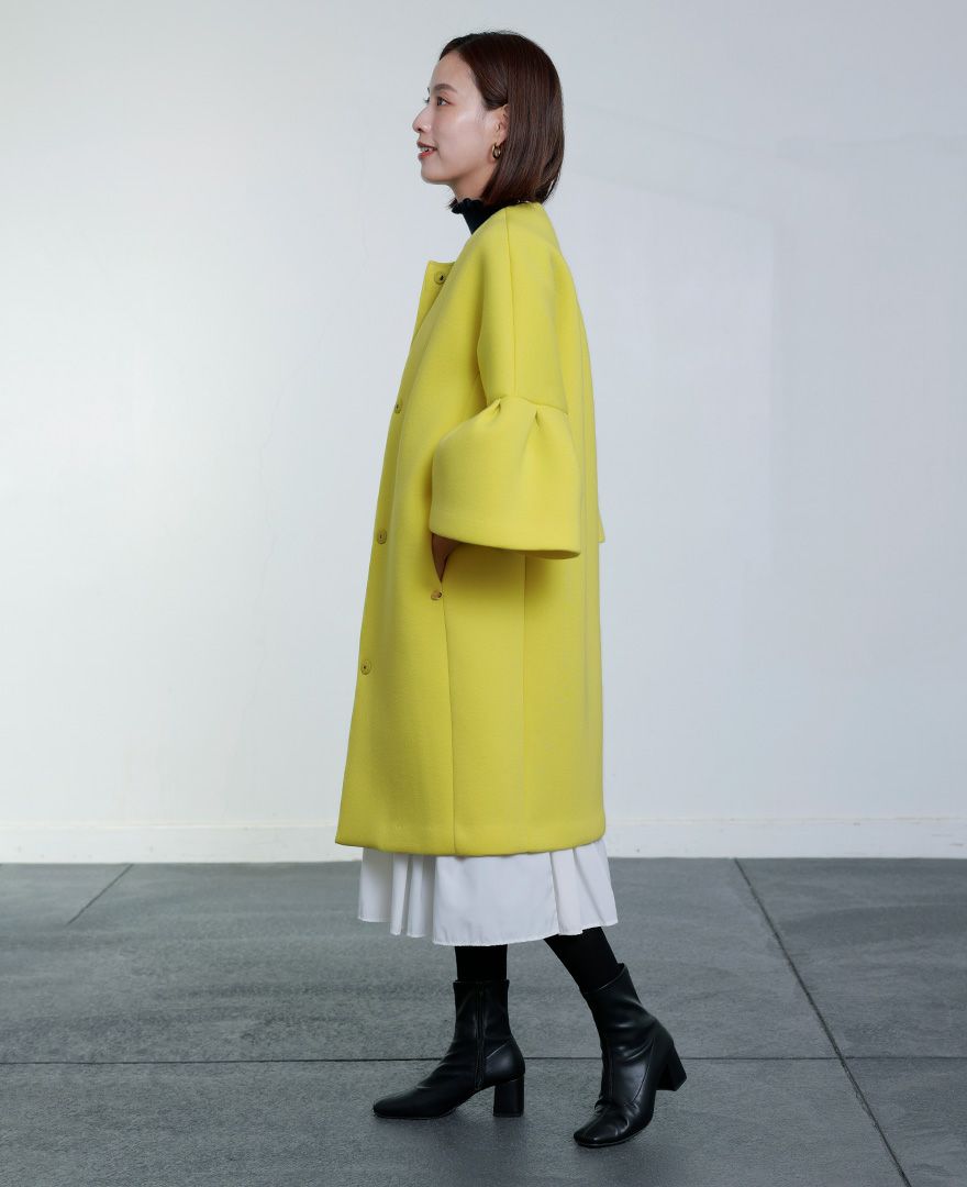 TRECODE トレコード 着心地ラクちん軽量な大人可愛いポワン袖コート