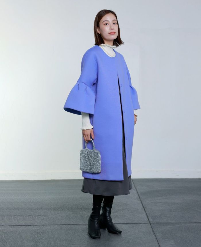 TRECODE トレコード 着心地ラクちん軽量な大人可愛いポワン袖コート