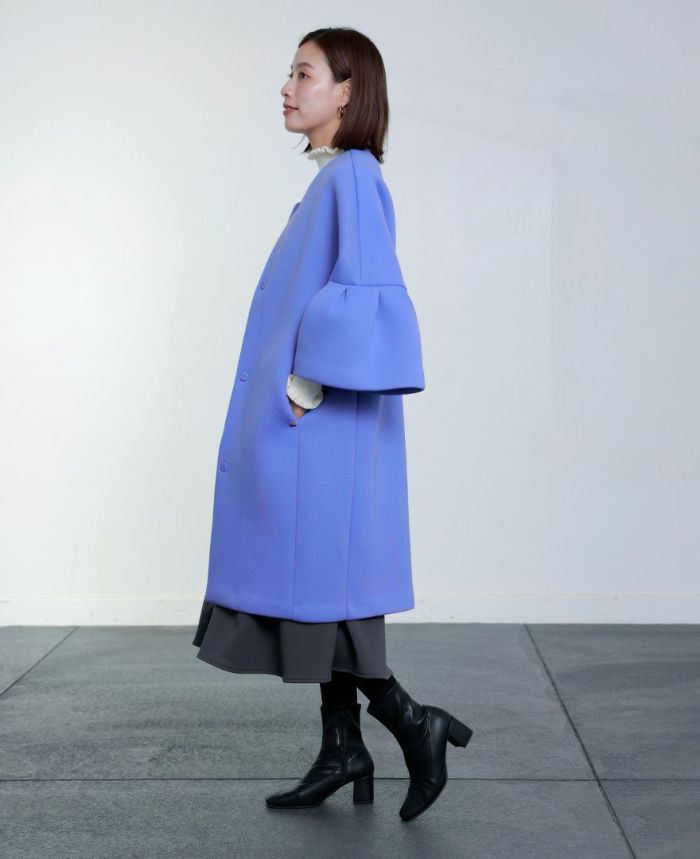 TRECODE トレコード 着心地ラクちん軽量な大人可愛いポワン袖コート