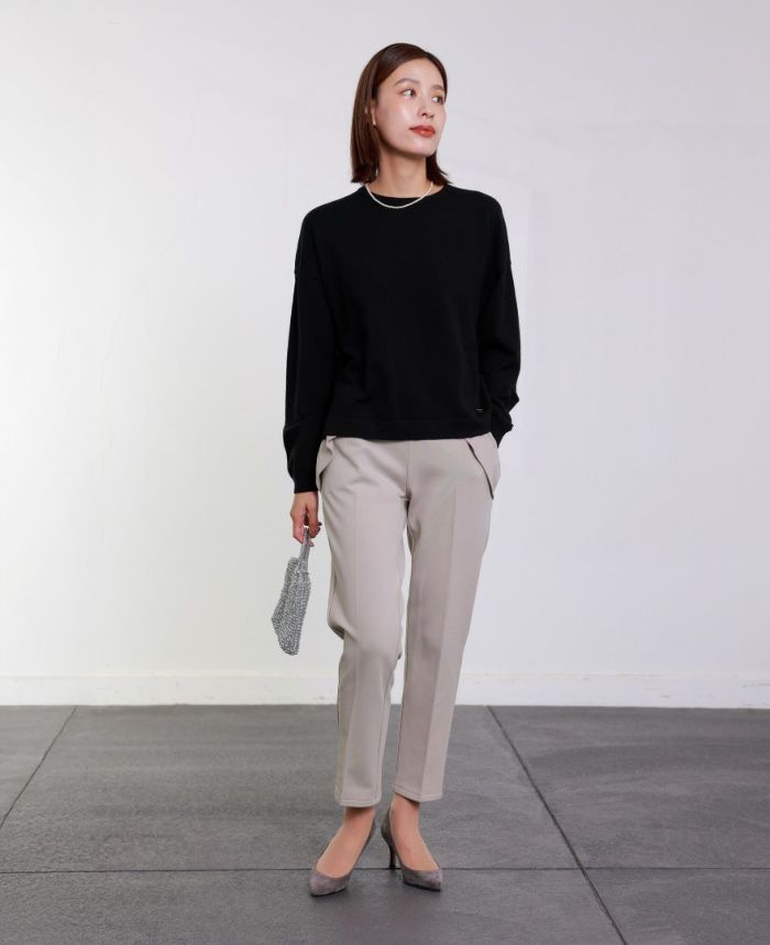 TRECODE トレコード 裏起毛であったか着心地ラクちん大人可愛いポケットフリルパンツ