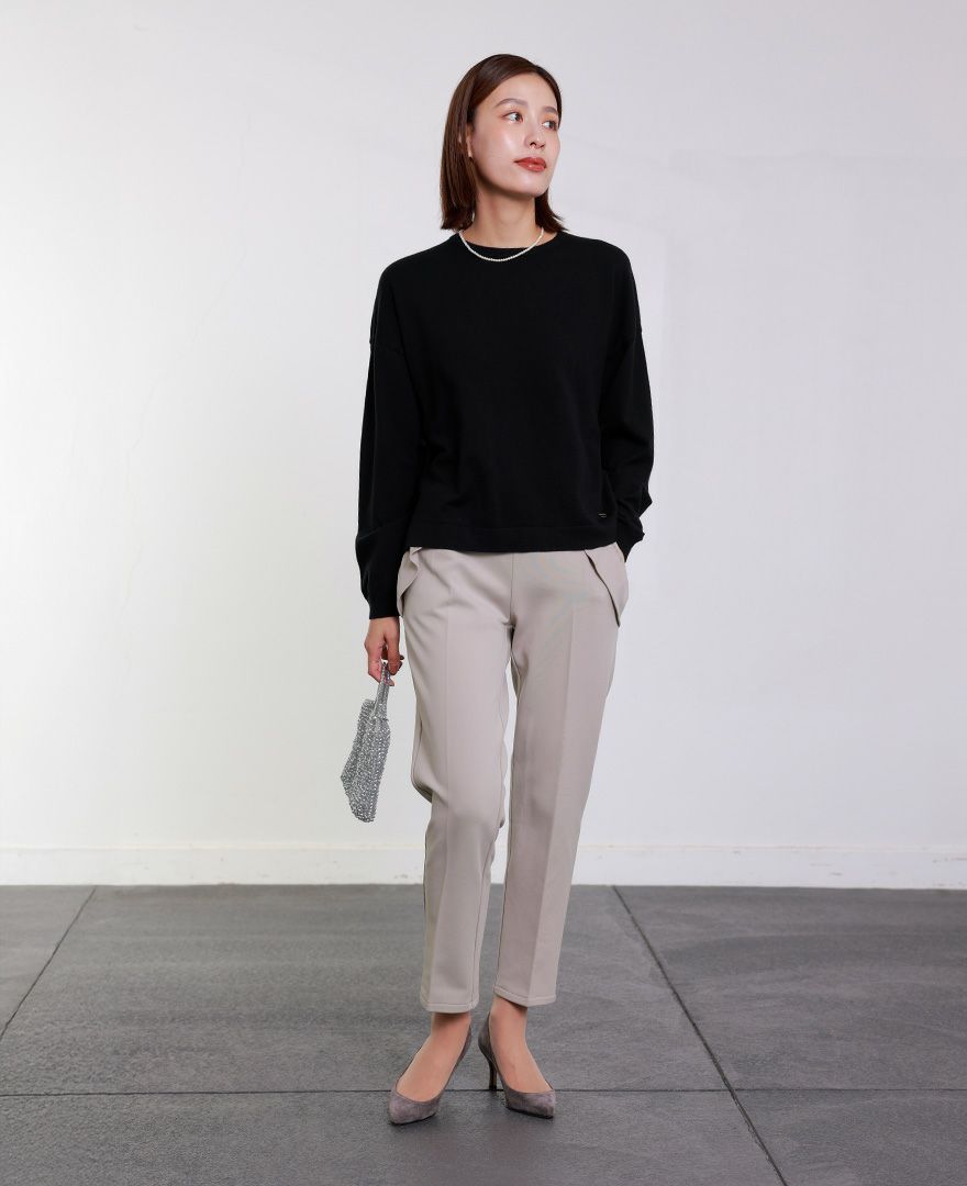 TRECODE トレコード 裏起毛であったか着心地ラクちん大人可愛いポケットフリルパンツ