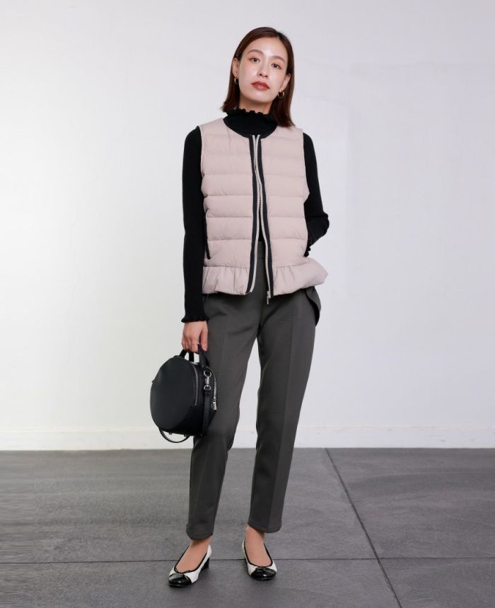 TRECODE トレコード 裏起毛であったか着心地ラクちん大人可愛いポケットフリルパンツ