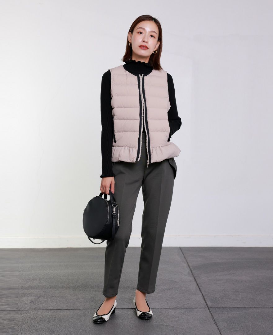 TRECODE トレコード 裏起毛であったか着心地ラクちん大人可愛いポケットフリルパンツ