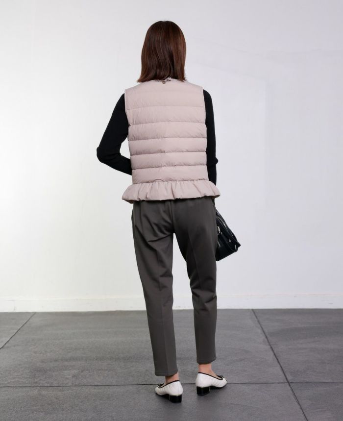 TRECODE トレコード 裏起毛であったか着心地ラクちん大人可愛いポケットフリルパンツ