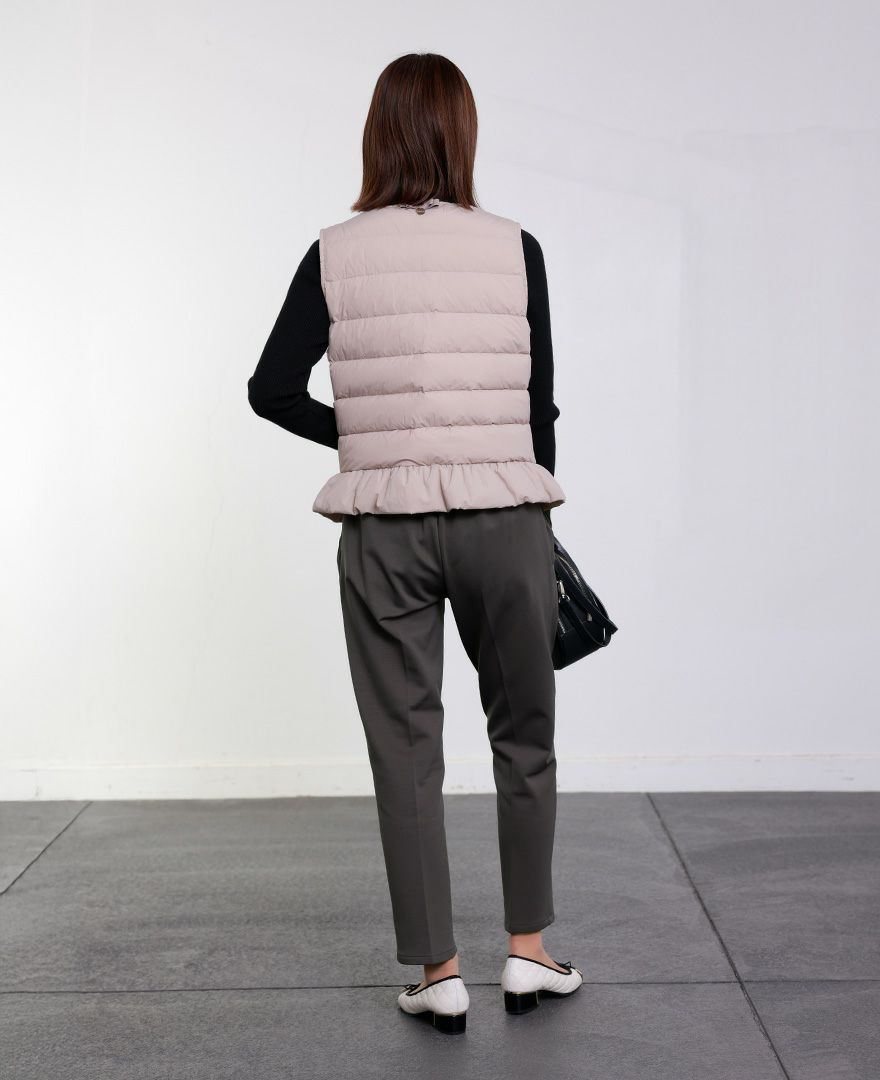 TRECODE トレコード 裏起毛であったか着心地ラクちん大人可愛いポケットフリルパンツ