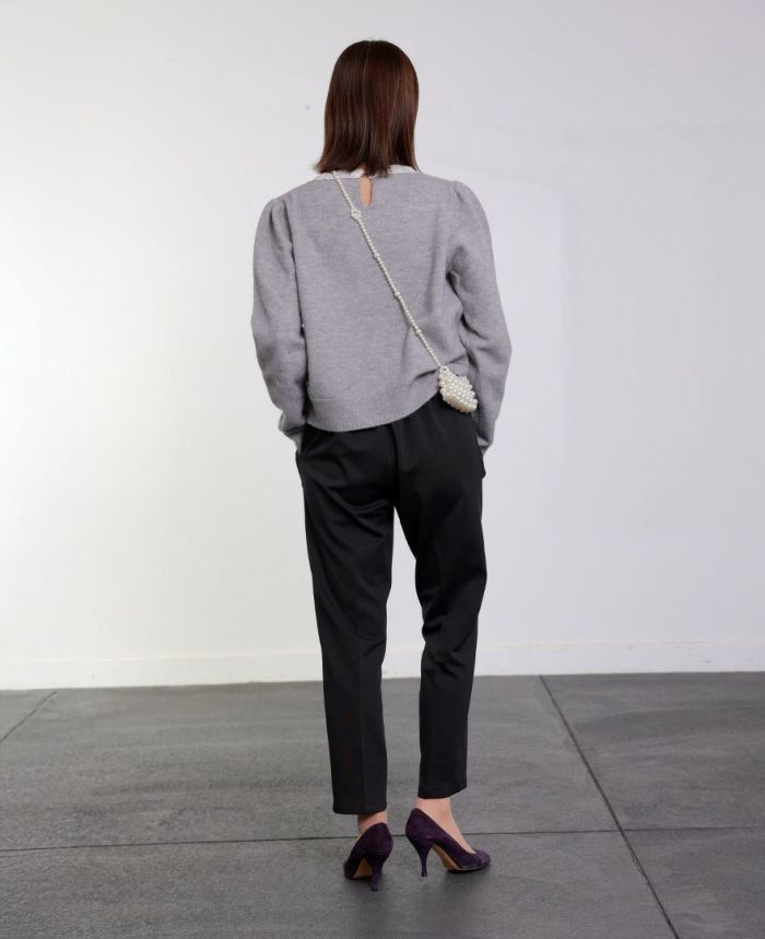 TRECODE トレコード 裏起毛であったか着心地ラクちん大人可愛いポケットフリルパンツ