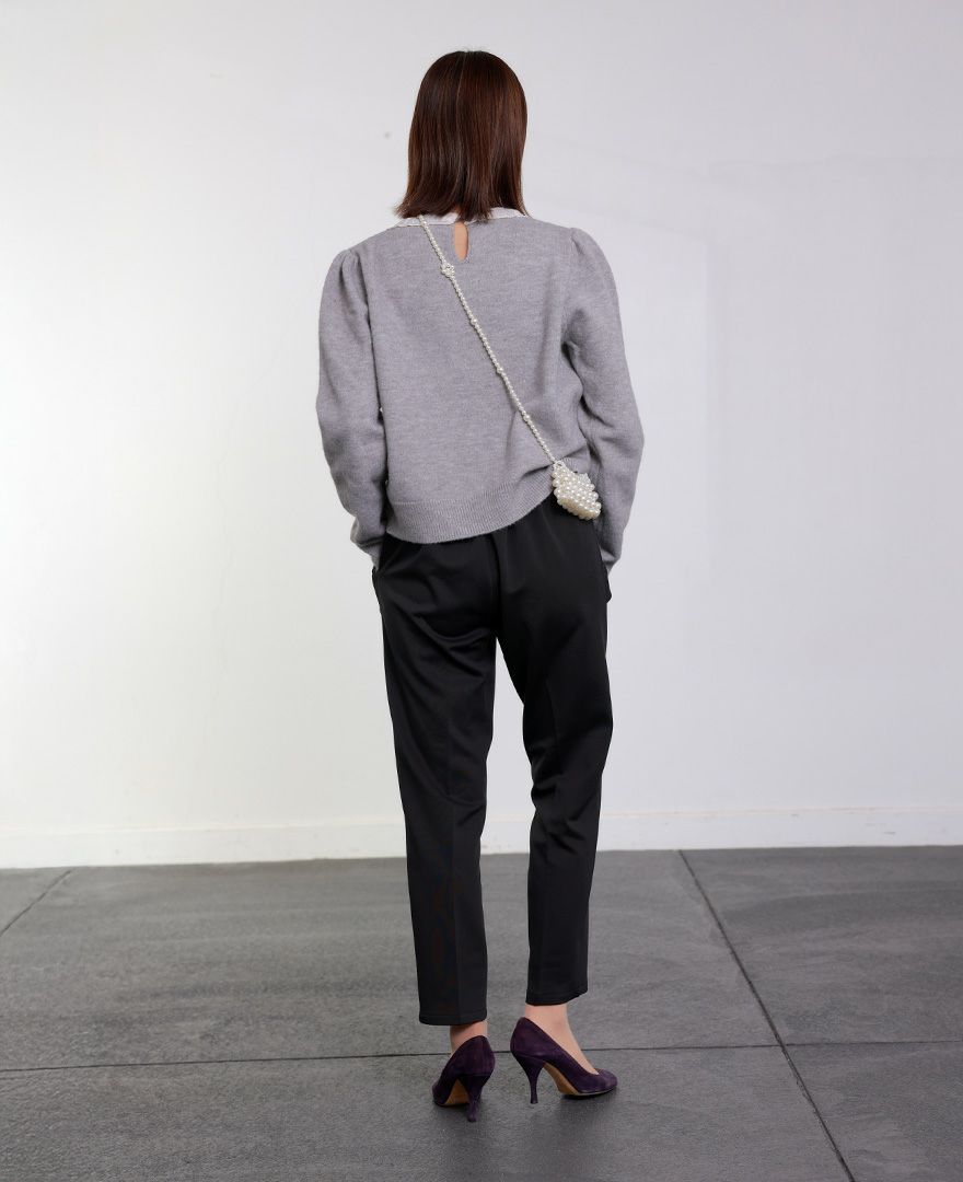 TRECODE トレコード 裏起毛であったか着心地ラクちん大人可愛いポケットフリルパンツ