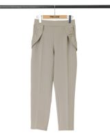 TRECODE トレコード 裏起毛であったか着心地ラクちん大人可愛い神戸・山の手ポケットフリルパンツ