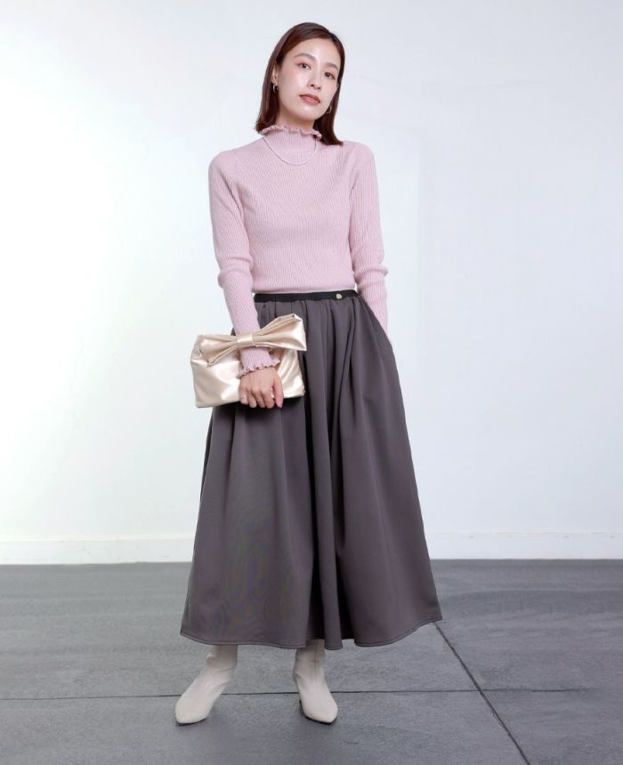 TRECODE トレコード 裏起毛であったか着心地ラクちん大人可愛い神戸・山の手裏起毛スカート