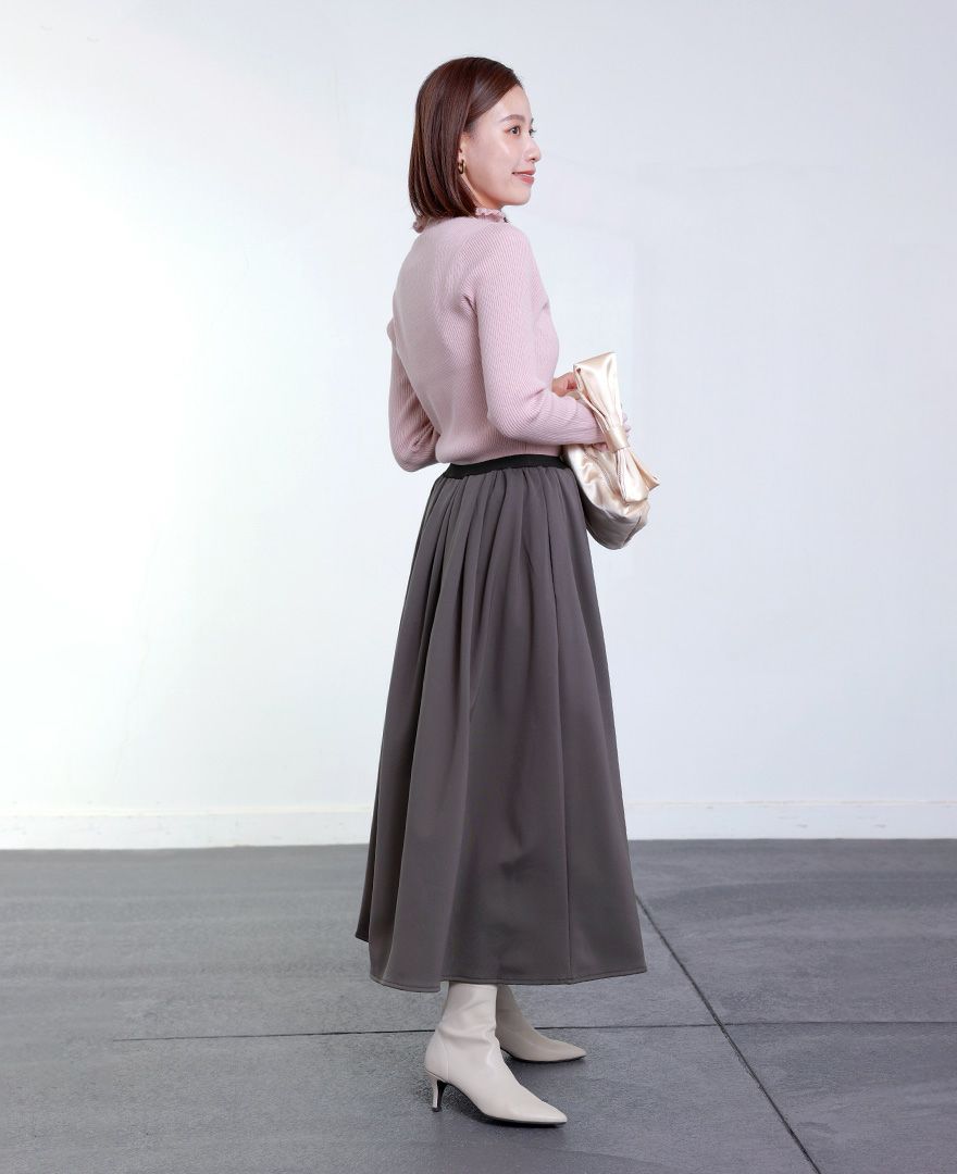 TRECODE トレコード 裏起毛であったか着心地ラクちん大人可愛い神戸・山の手裏起毛スカート