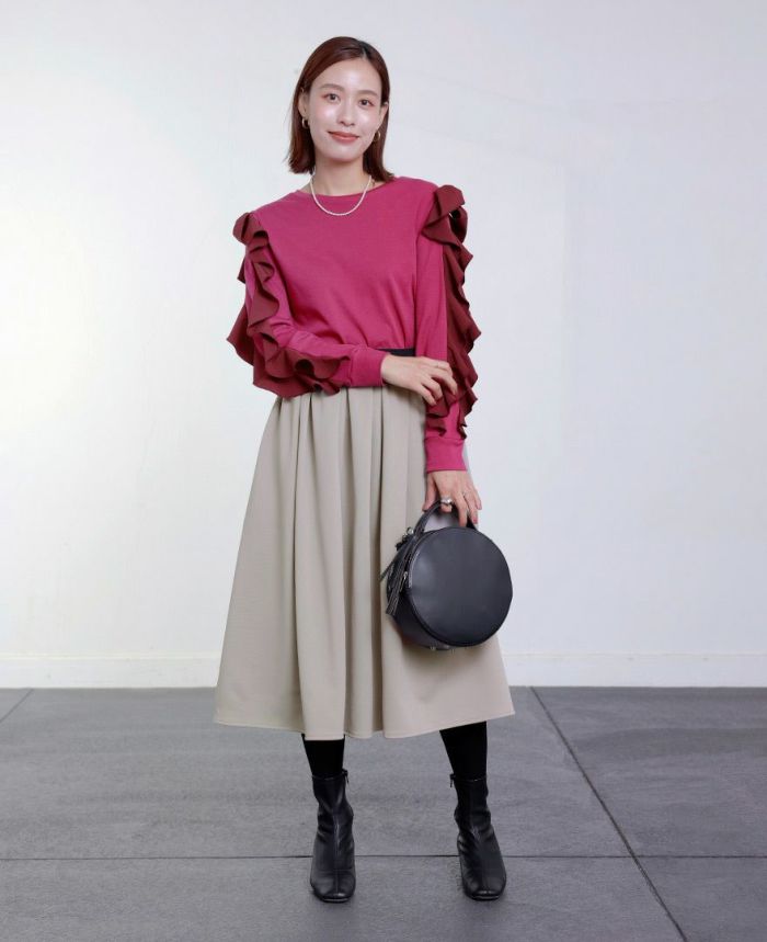 TRECODE トレコード 裏起毛であったか着心地ラクちん大人可愛い神戸・山の手裏起毛スカート