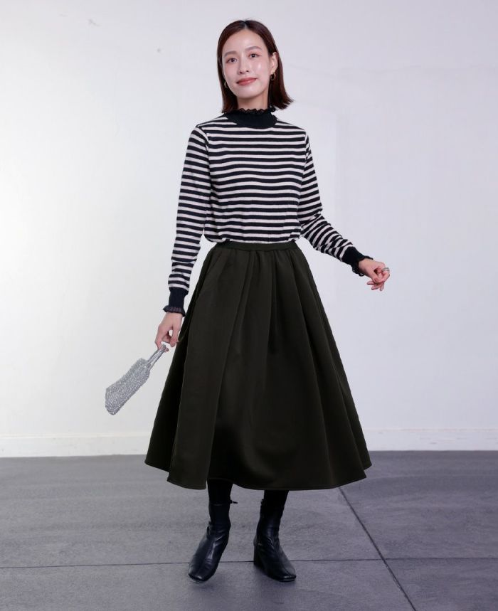 TRECODE トレコード 裏起毛であったか着心地ラクちん大人可愛い神戸・山の手裏起毛スカート