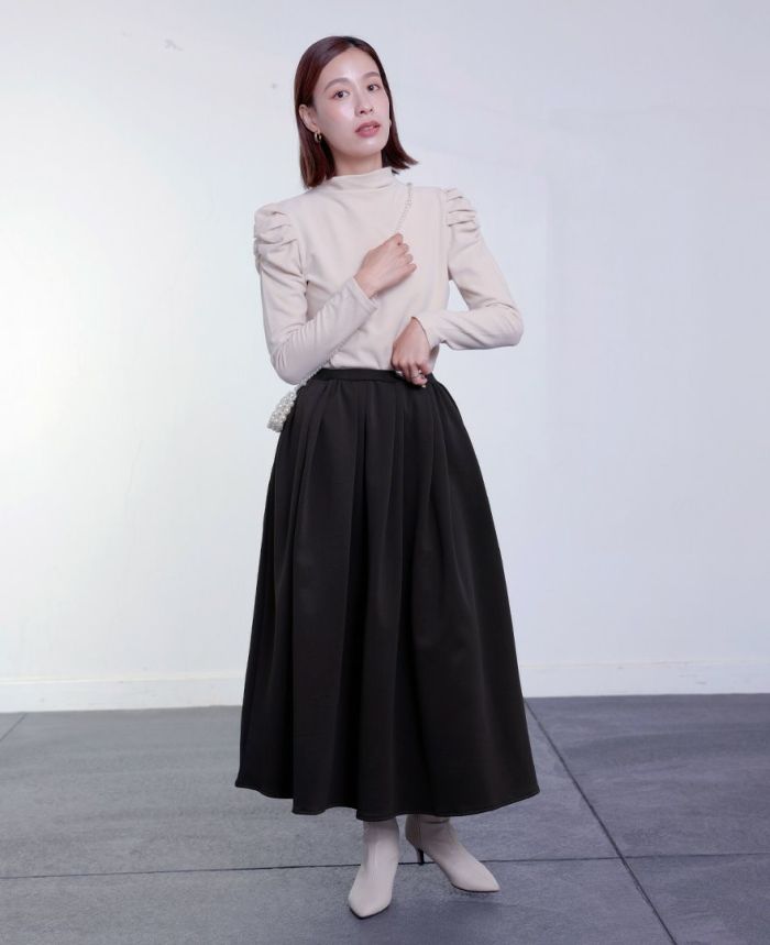 TRECODE トレコード 裏起毛であったか着心地ラクちん大人可愛い神戸・山の手裏起毛スカート