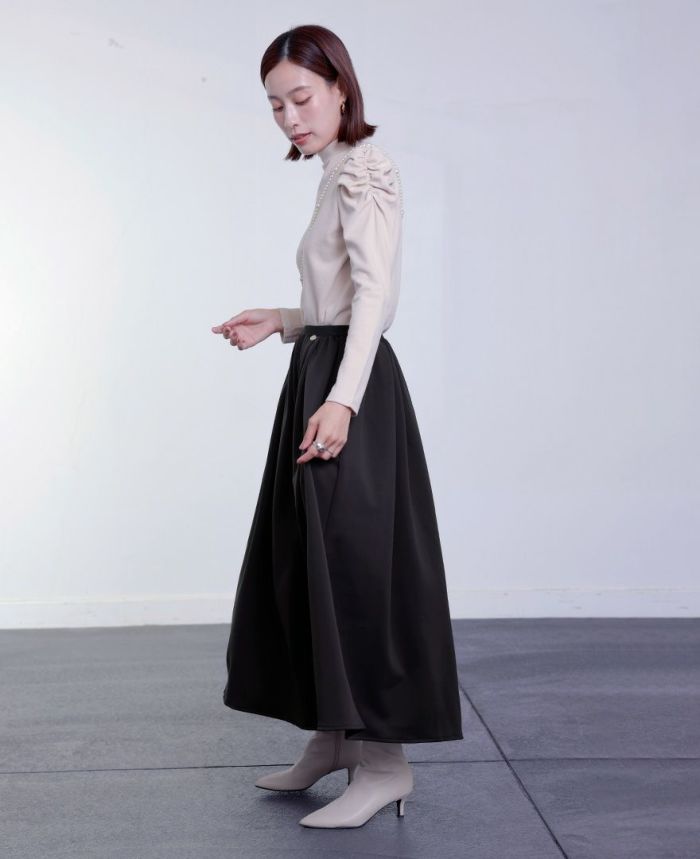 TRECODE トレコード 裏起毛であったか着心地ラクちん大人可愛い神戸・山の手裏起毛スカート