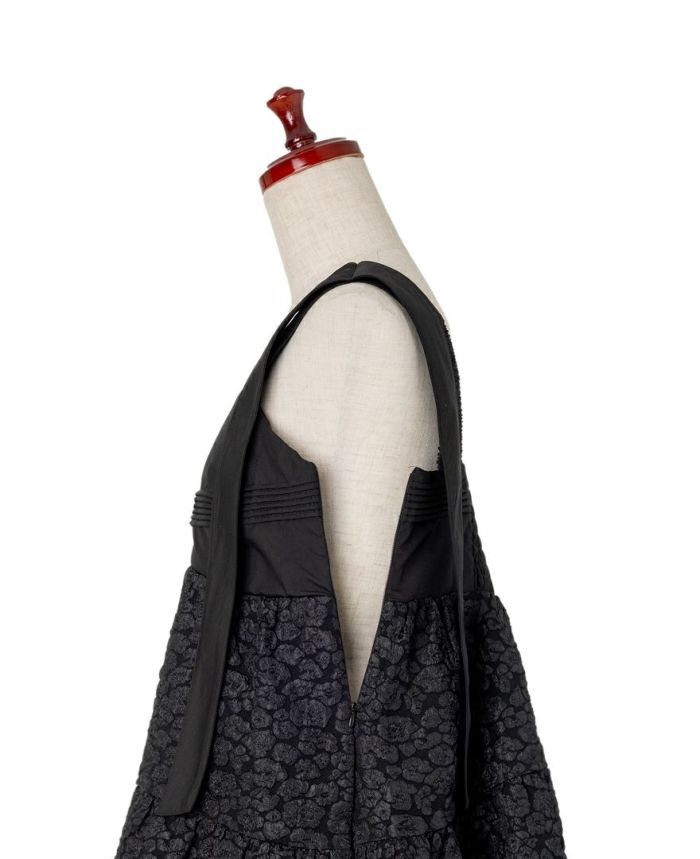  ティアードワンピース/cloudy cloudsのサイドファスナーアップ