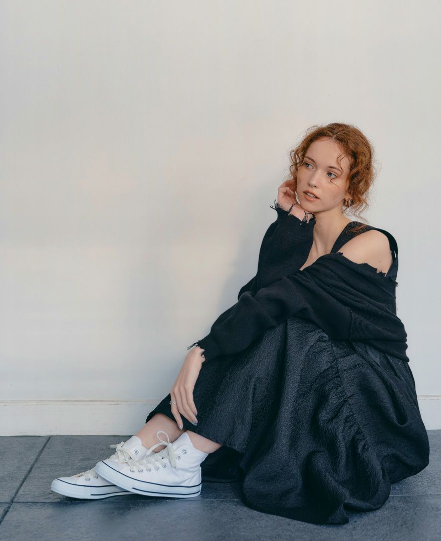 モデル着用：ティアードワンピース/ripples