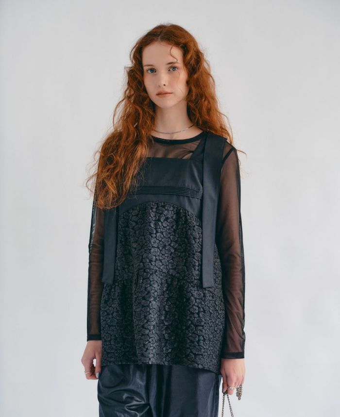 トップス Alison frill tops AM1207 ANDMARY】Alison frill tops