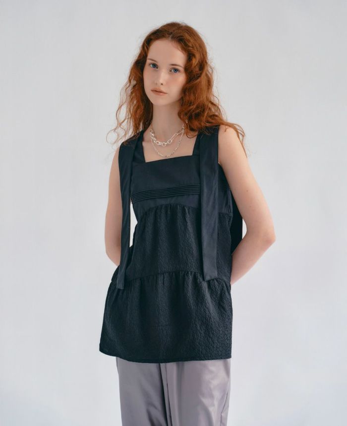 モデル着用：ティアードトップス/ripples