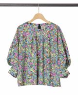 花柄ブラウスピンクの詳細画像