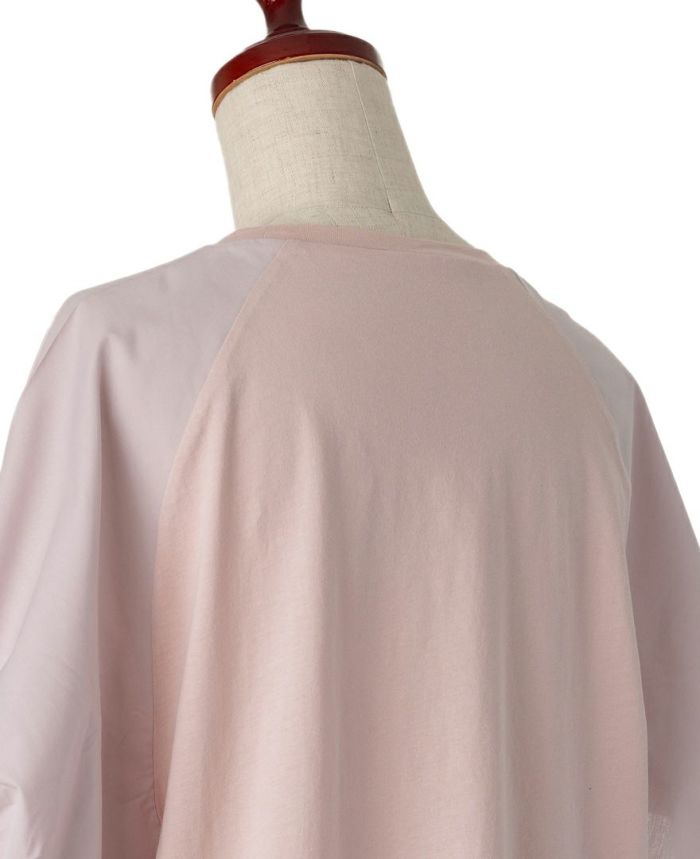 ねじり袖Tシャツピンクの背中詳細画像
