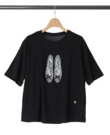 バレエシューズモチーフTシャツブラックの詳細画像