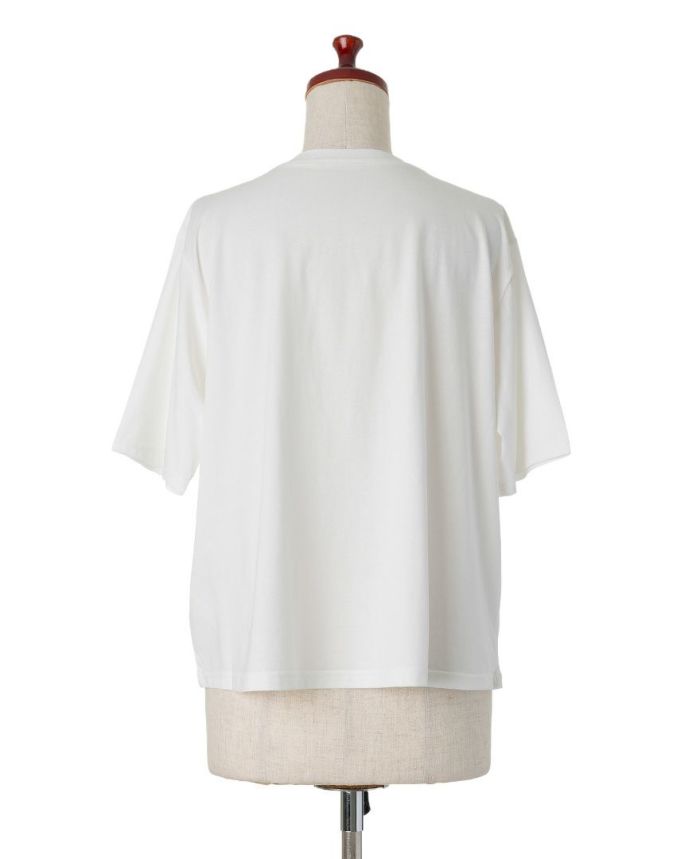 バレエシューズモチーフTシャツホワイトの後ろ見頃画像