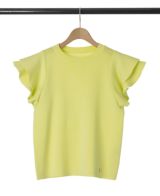 袖フリルニットイエローの詳細画像