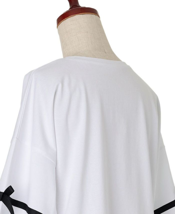 サイドリボンTシャツ背中部分詳細画像