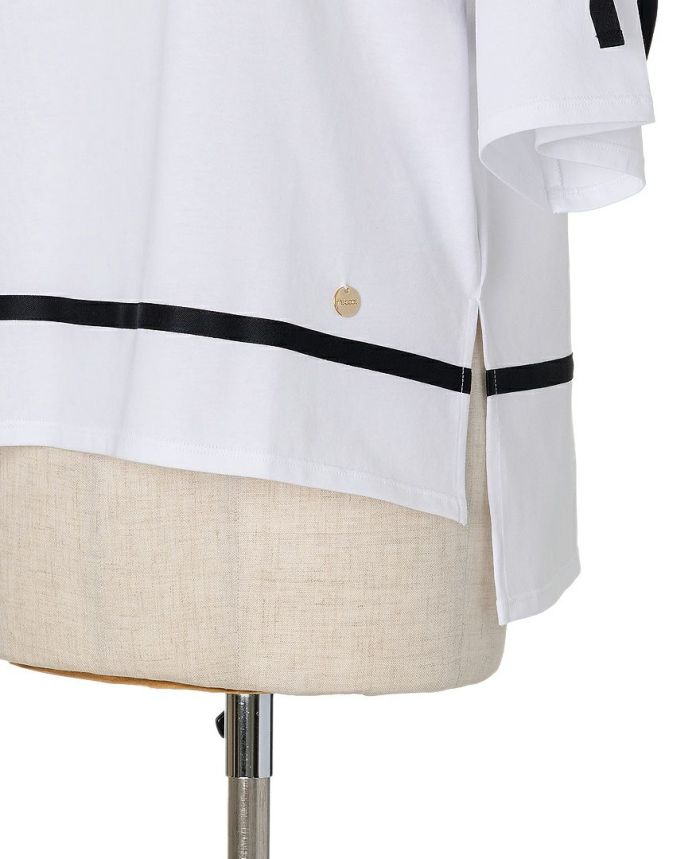 サイドリボンTシャツ裾部分詳細画像