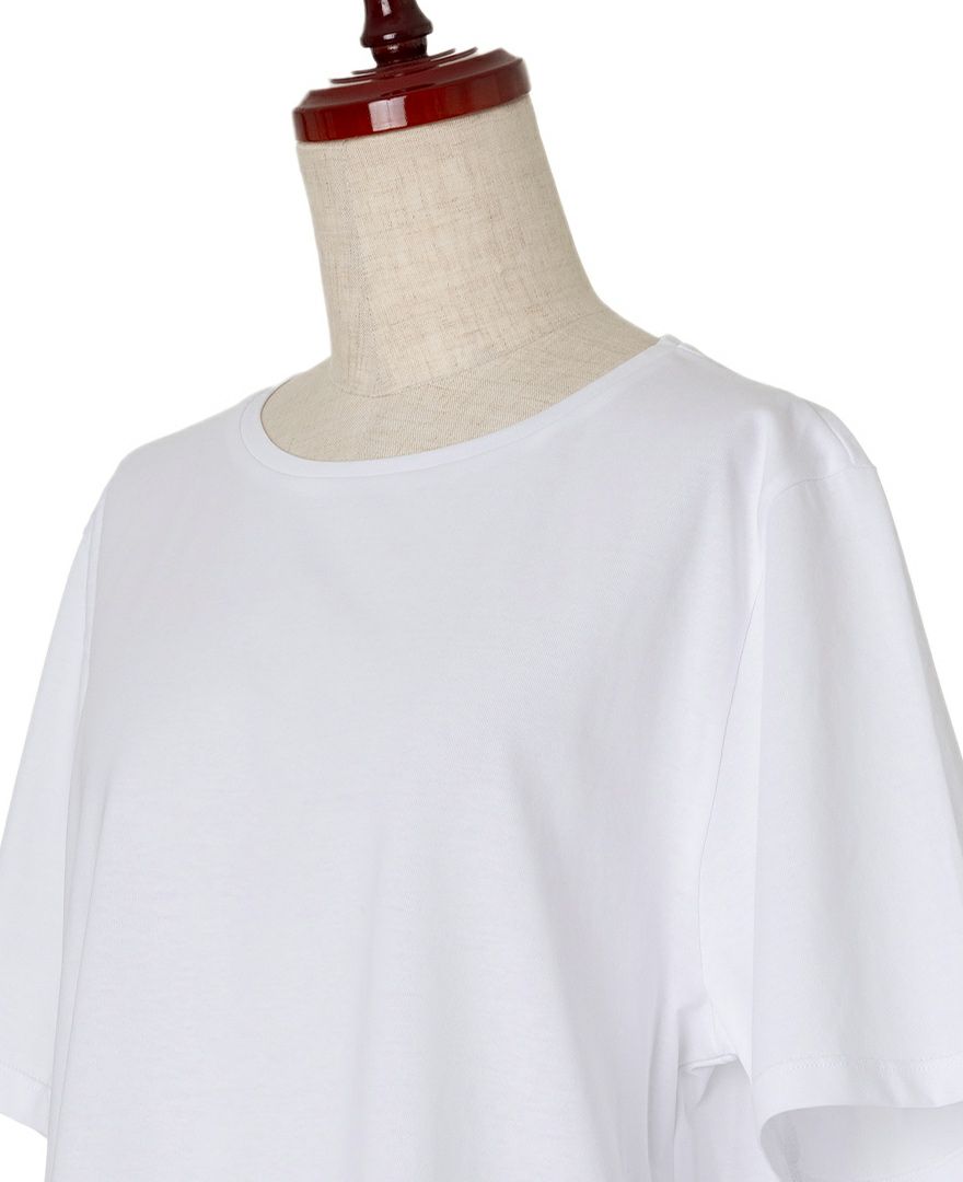 裾レースTシャツ首元詳細画像