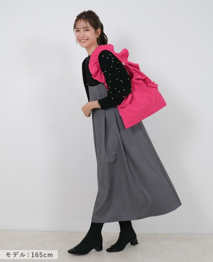 TRECODE（トレコード）のポケット付きフリルバッグの詳細　サブバッグ　エコバッグ