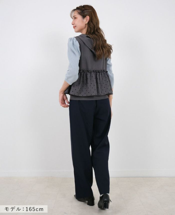 TRECODE（トレコード）のドットフリルパーカーベストの詳細