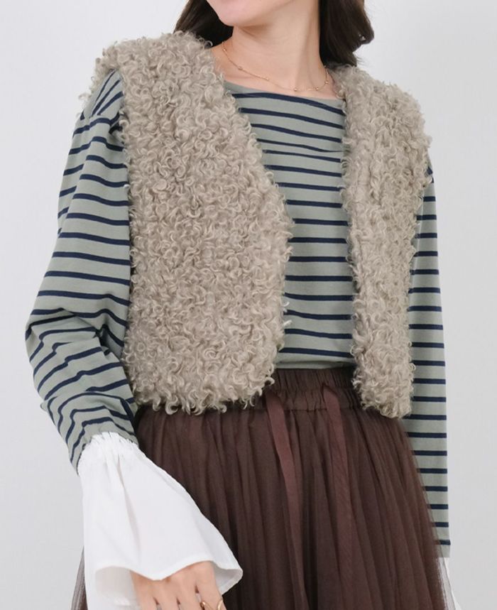 TRECODE（トレコード）のエコファーショートベストの詳細