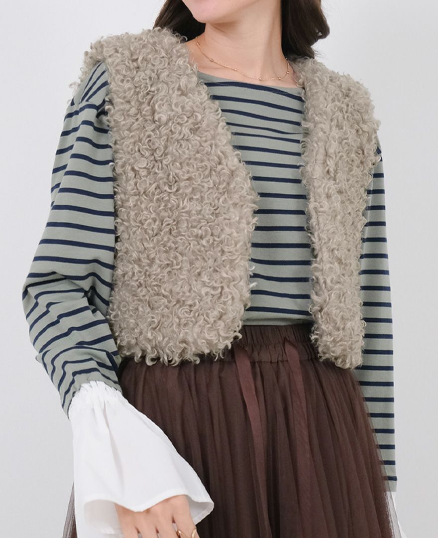 TRECODE（トレコード）のエコファーショートベストの詳細