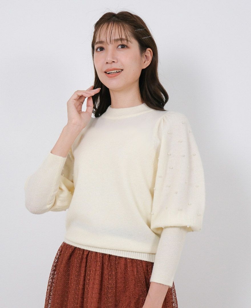 TRECODE（トレコード）の袖パールニットの詳細